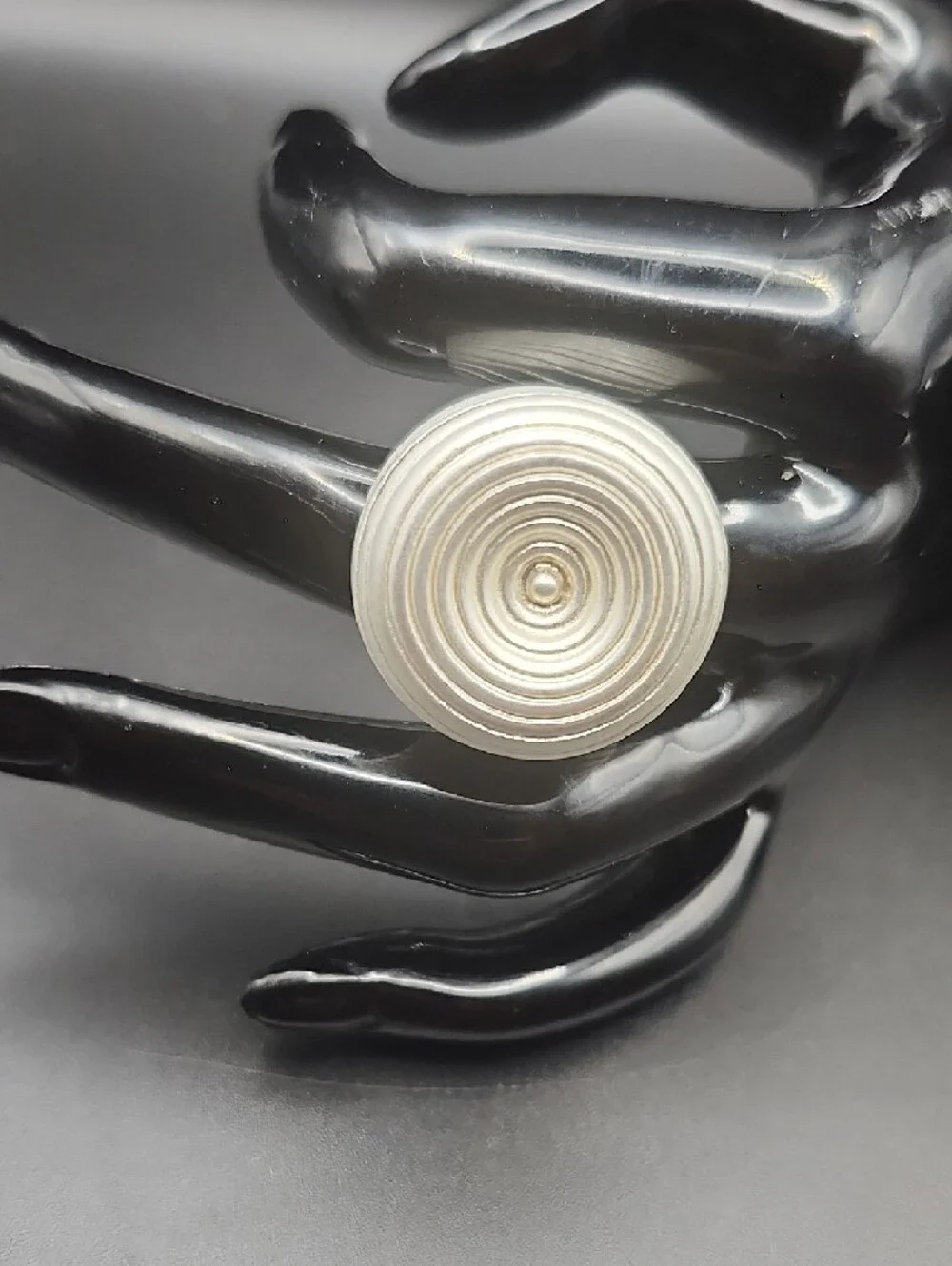 Concentric Silver Spiral Ring - Size 8.5